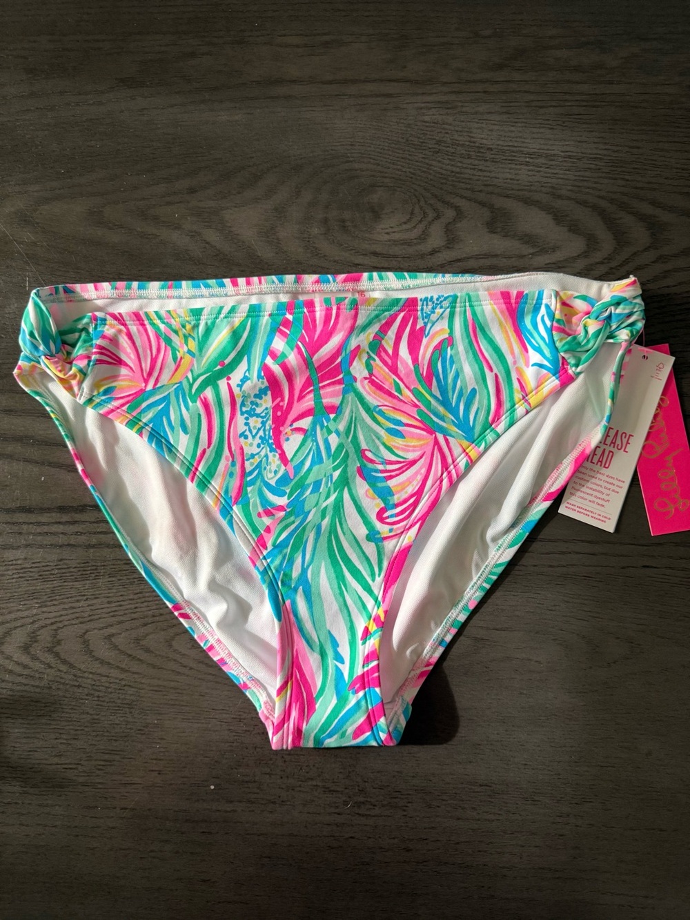 Lilly Pulitzer Zarah Bikini Bottom Multi Sea Turtle Soiree Size 16